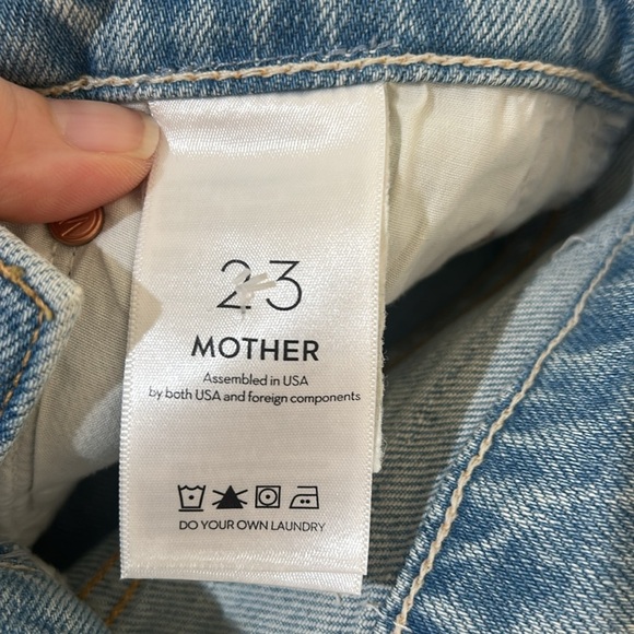 MOTHER SUPERIOR The Scrapper High Rise Ankle Straight Leg Jeans Size 23 - Picture 16 of 16